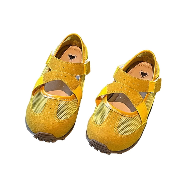 Ynynloco Girl's Casual Breathable Flat Mary Jane Sneakers Adjustable Hook&Loop Walking Nurse Dress Shoes Closed Round Toe Lightweight Slip On Orthotic