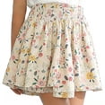 thumbnail image 1 of Ynynloco Girls Ruffle Floral Boho Flowy Cute Tiered Short Mini Skater Skirts for Summer 1-8T, 1 of 6