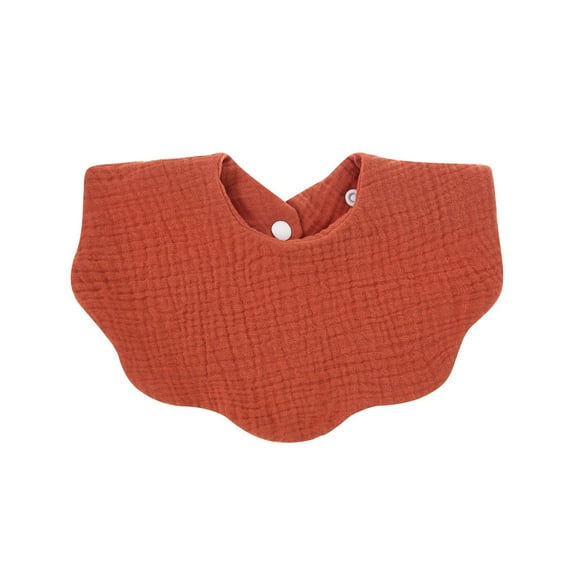 Ynynloco Infant Baby Cotton Bibs Solid Color Soft Absorbent Muslin Drool Baby Bib for Drooling and Teething Boys Girls