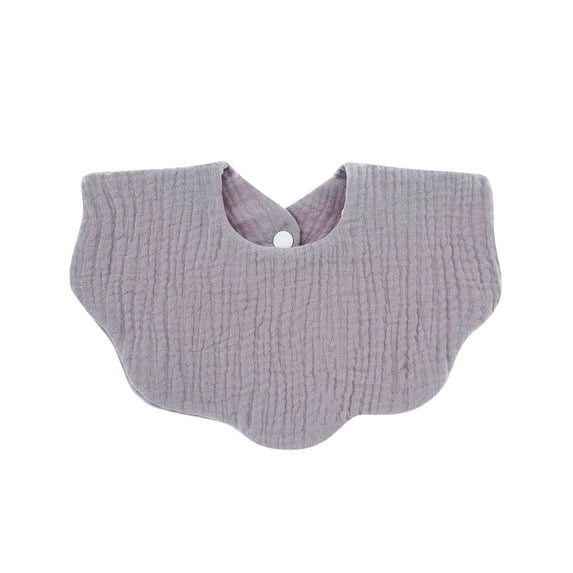 Ynynloco Infant Baby Cotton Bibs Solid Color Soft Absorbent Muslin Drool Baby Bib for Drooling and Teething Boys Girls