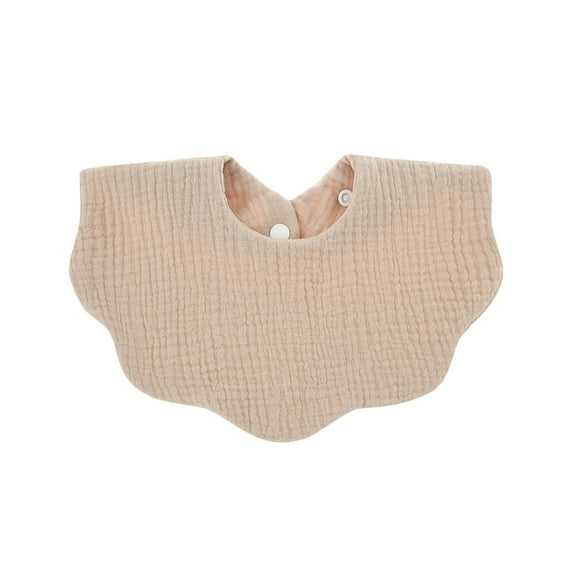 Ynynloco Infant Baby Cotton Bibs Solid Color Soft Absorbent Muslin Drool Baby Bib for Drooling and Teething Boys Girls