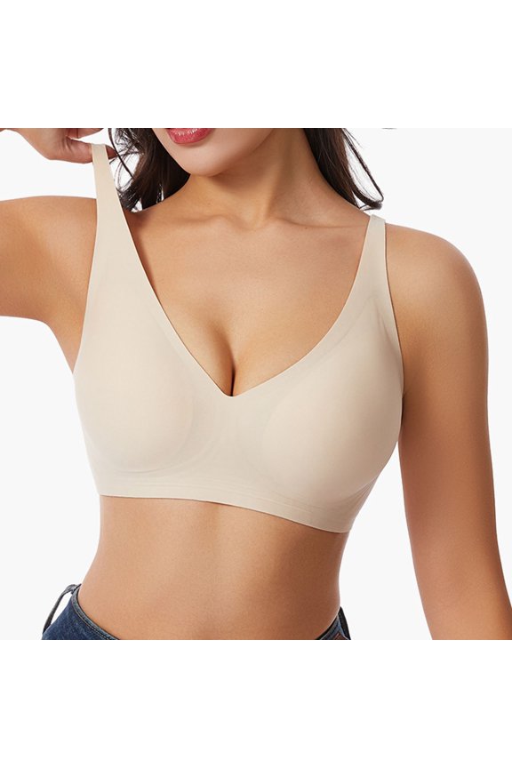 Jelly Bras for Women Wireless No Underwire Bras Push Up Full Coverage Supportive Seamless Bralettes Sports Everyday