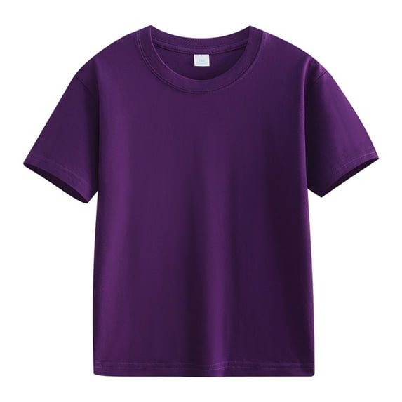 Ynynloco Kids' Cotton T-Shirts – Crew Neck Short Sleeve Tees, Solid Color Multipack, Sizes 2–12,Kids Summer Tops