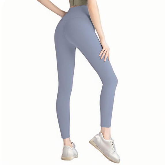Ynynloco Leggings for Women Tummy Control High Waisted Stretch Ankle Length Yoga Pants Solid Color Soft Workout Athletic Compression Leggings