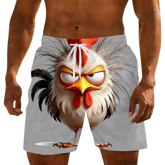 Ynynloco Men Swim Trunks Drawstring Elastic Waist Quick Dry Beach Shorts with Mesh Lining Swimwear Bathing Suits