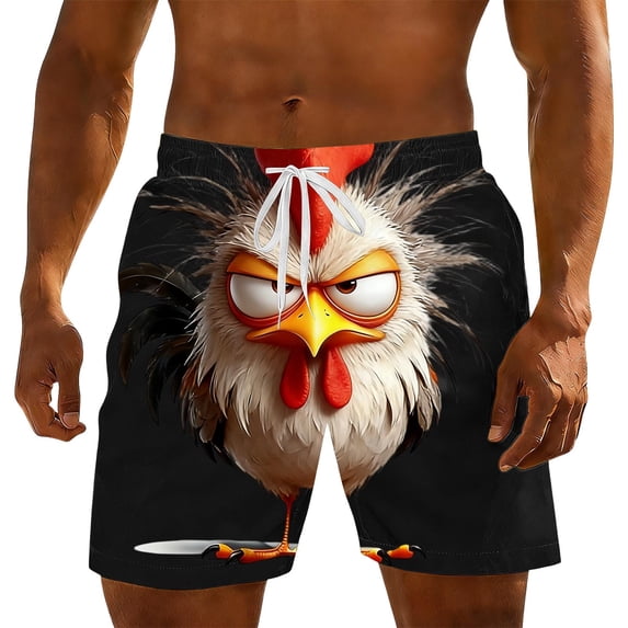 Ynynloco Men Swim Trunks Drawstring Elastic Waist Quick Dry Beach Shorts with Mesh Lining Swimwear Bathing Suits