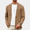 thumbnail image 1 of Ynynloco Men's 100%Cotton Blazer Lightweight Casual Regular Fit Long Sleeve Sport Coat Button Down Suit Jacket, 1 of 7