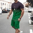 thumbnail image 1 of Ynynloco Men's 2 Piece Short Sleeve Tracksuit Tropical Graphic Print T Shirt Solid Shorts Set Summer Casual Outfits, 1 of 5