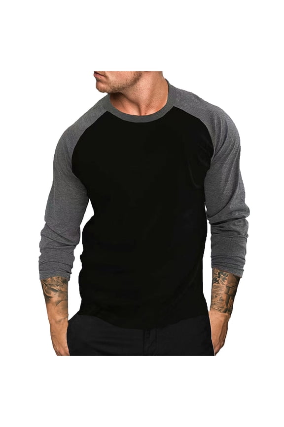 Men's 3/4 Sleeve Casual Raglan Jersey Baseball Tee Shirt Slim Fit Plain Baseball T Shirts