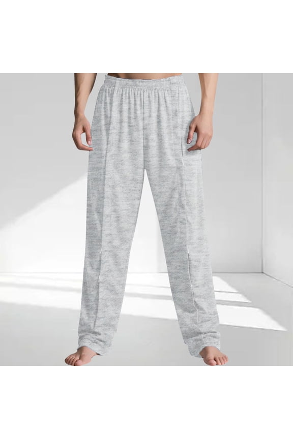 Men's Breakaway Pants 2 Side Snap Open Bottom Elastic waistband Trousers Lightweight Athletic Pants