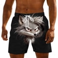 thumbnail image 1 of Ynynloco Men's Cartoon Print Beach Shorts Hot Summer Swim Trunks Sports Bathing Suits with Mesh Lining, 1 of 5