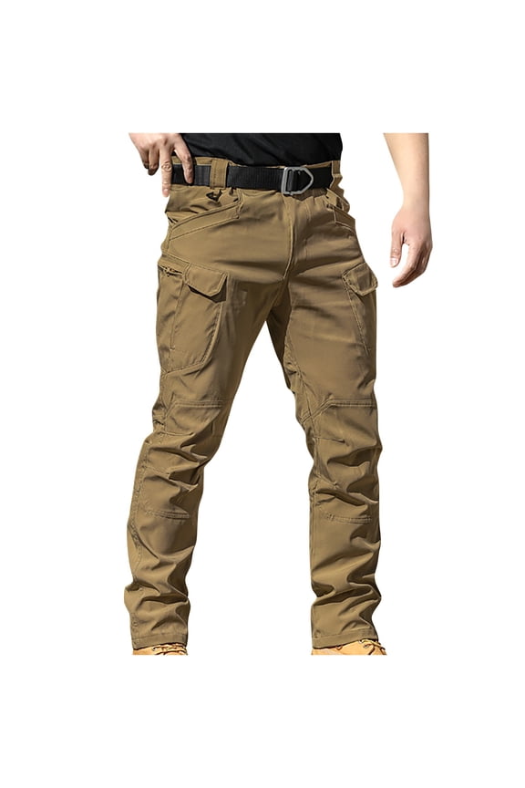 Men's Flex Stretch Tactical Pants, Water Resistant Ripstop Cargo Pants, Lightweight Outdoor Work Hiking Pants