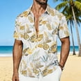 thumbnail image 1 of Ynynloco Men's Hawaiian Shirt Short Sleeve Loose Summer Beach Holiday Tropical Button Down Shirt, 1 of 7