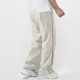 thumbnail image 1 of Ynynloco Men's Lightweight Elastic Waist Drawstring Sweatpants Loose Fit Open Bottom Athletic Pants with Pockets, 1 of 6