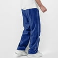 thumbnail image 1 of Ynynloco Men's Lightweight Elastic Waist Drawstring Sweatpants Loose Fit Open Bottom Athletic Pants with Pockets, 1 of 6