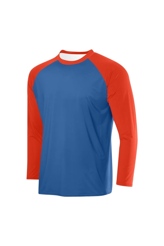 Men's Raglan Baseball Tee Shirt - Long Sleeve Shirt Two Tone Casual Jersey Athletic Top