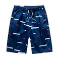 thumbnail image 1 of Ynynloco Men's Summer Red Camo Swim Trunks – Quick Dry Beach Board Shorts with Drawstring and Pockets, 1 of 2