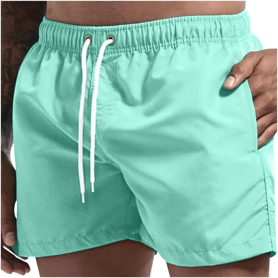 Ynynloco Men's Swim Trunks Quick Dry Beach Shorts with Pockets and Mesh Lining with Drawstring Waist
