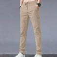 thumbnail image 1 of Ynynloco Mens Fashion Casual Elastic Waist Drawstring Baggy Pants Loose Fit Wide Leg Straight Sweatpants, 1 of 3