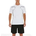 thumbnail image 1 of Ynynloco Mens Short Sets 2 Piece Outfits Fashion Summer Tracksuit Casual Shirt Shorts Slim Fit Athletic Sweatsuit, 1 of 6