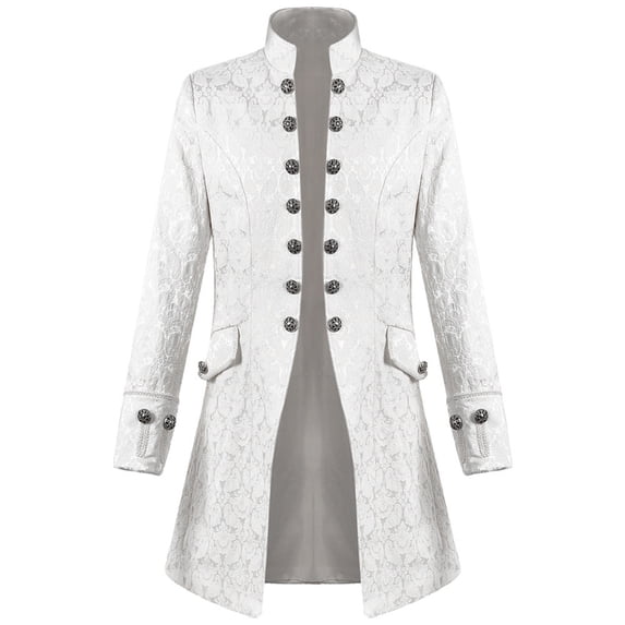 Ynynloco Mens Steampunk Victorian Jacket Gothic Tailcoat Long Costume Vintage Frock Tuxedo Viking Renaissance Pirate Halloween Coats