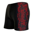 thumbnail image 1 of Ynynloco Mens Swim Trunks High Stretch Elastic Waist Quick Dry Sexy Boxer Brief Beach Vacation Holiday Square Leg Swim Short, 1 of 2