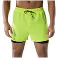 thumbnail image 1 of Ynynloco Mens Swim Trunks with Compression Liner Quick Dry Double Layer Quick Dry Swim Shorts Swimsuit, 1 of 5