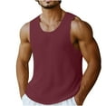 thumbnail image 1 of Ynynloco Mens Waffle Tank Tops Sleeveless Crew Neck Stretch Soft Knit Pullover Vest Athletic Muscle Summer Beach Breathable Shirts, 1 of 8