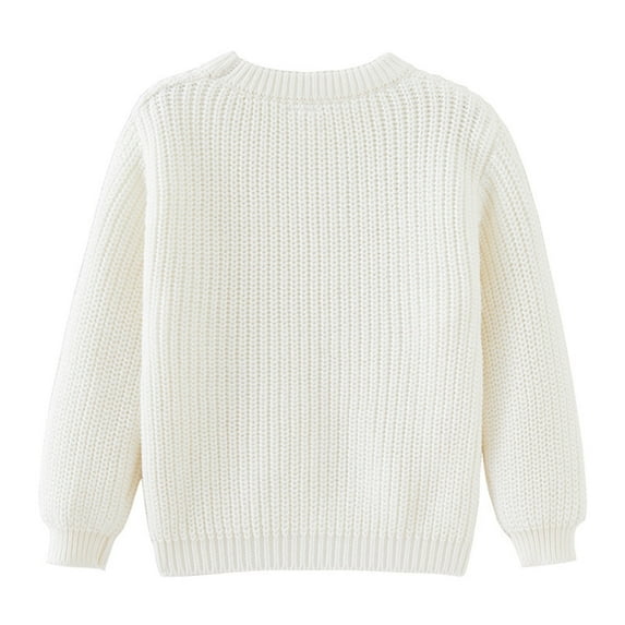 Ynynloco Newborn Infant Baby Girl Boy Knit Sweater Crewneck Pullover Cute Color Long Sleeve Chunky Sweater Toddler