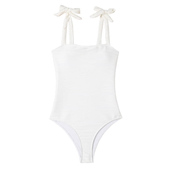 Ynynloco One Piece Swimsuit Women Ribbed High Cut Solid Color Tummy Control Bathing Suits Trendy Beach Holiday Vacation Swimwear
