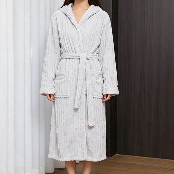 Ynynloco Plush Robes for Women, Womens Robe Long, Fuzzy Fluffy Soft Warm Fleece Full Length Kimono Bathrobe