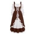 thumbnail image 1 of Ynynloco Renaissance Dress for Women Medieval Costume Victorian A-Line Flowy Dresses Peasant Gothic Fairy Witch Wedding Under Dress, 1 of 6