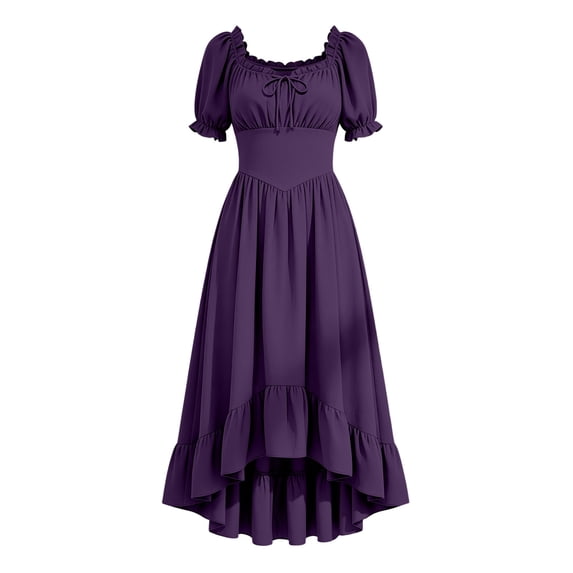Ynynloco Renaissance Dress Women Medieval Costume Victorian Dresses Peasant Gothic Fairy Halloween Theme Witch Wedding Under Dress