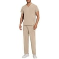 thumbnail image 1 of Ynynloco Scrubs for Comfortable Fit Men Unisex V-Neck Nursing Scrub Top with 8 Pockets, Side Vents & Easy Care Fabric, 1 of 7
