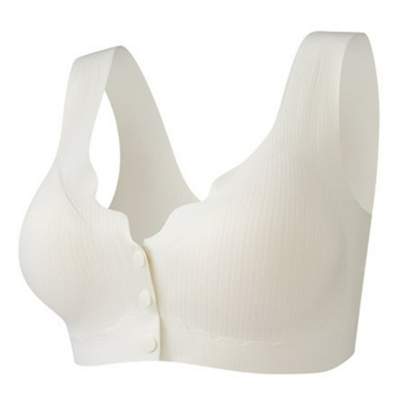 Ynynloco Seamless Front Close Wireless Bras for Women with Jelly Soft Support, Smoothing Padded Bralette