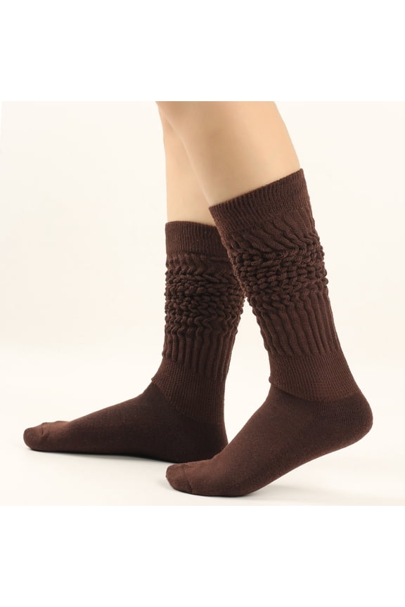 Slouch Socks Men & Women High Retro Scrunch Cotton Soft Knit Cushion Extra Long Socks Stacked Boot & Sneake