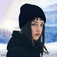 thumbnail image 1 of Ynynloco Slouchy Beanie Hat for Men and Women Winter Warm Chunky Soft Oversized Chunky Stretch Cable Knit Cap, 1 of 6