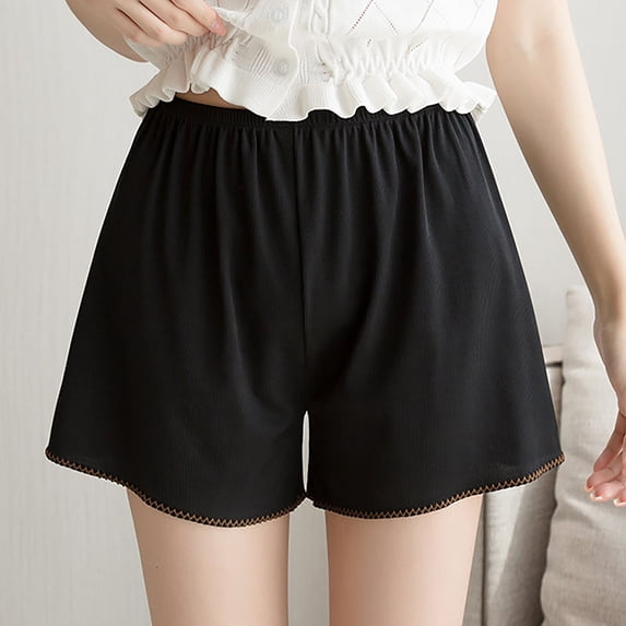 Ynynloco Smooth Loose Fitting Anti Chafing Shorts for Under Dresses Women Slip Shorts Seamless Safety Shorts