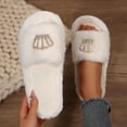 Ynynloco Soft Plush Fluffy Slippers Princess Crown Bling Bling Diamond ...