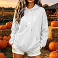thumbnail image 1 of Ynynloco Soft Slouchy Long Sleeve Pullover Tops for Women Halloween Hoodies Sweatshirt with Pocket for Thanksgiving Gift, 1 of 5
