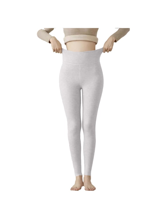 Stretchy Fleece Lined Leggings Women - High Waist Tummy Control Winter Thermal Warm Thick Lining Pants for Leggings