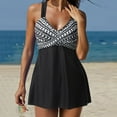 thumbnail image 1 of Ynynloco Tankini Swimsuits for Women Tummy Control Modest Flowy Two Piece Bathing Suits Floral Skirt Top with Shorts, 1 of 6