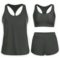 thumbnail image 1 of Ynynloco Tankini Swimsuits for Women Tummy Control Tank Top Two Piece Bathing Suits with Swim Shorts, 1 of 7
