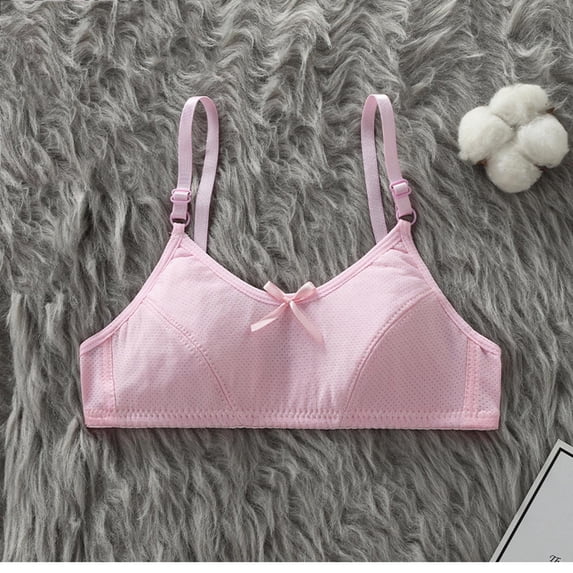 Ynynloco Teens Girls Training Bras Sport 100%Cotton Cami Bras with Adjustable Straps Fixed Pads