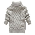 thumbnail image 1 of Ynynloco Toddler Baby Boys Girls Knit Sweaters Cable Turtleneck High Collar Fall Winter Soft Warm Chunky Sweater Pullover Tops, 1 of 5