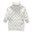 thumbnail image 1 of Ynynloco Toddler Baby Boys Girls Knit Sweaters Cable Turtleneck High Collar Fall Winter Soft Warm Chunky Sweater Pullover Tops, 1 of 5