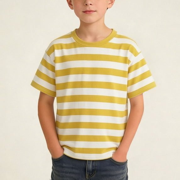 Ynynloco Toddler T Shirts Cotton Summer Tshirts Boys Girls Short Sleeve Tee Tops Uniform Casual Clothes Crew Neck Shirts 1-14Y