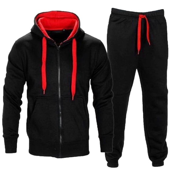 Ynynloco Tracksuit for men 2 pieces hooded outfit,casual sweatsuit set jogger suit outdoor sportswear