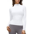 thumbnail image 1 of Ynynloco Turtleneck Shirt Women Long Sleeve Mock Neck Slim Fit Basic Tops Thermal Base Layer Soft Lightweight Stretch Undershirts, 1 of 9