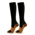thumbnail image 1 of Ynynloco Unisex Knee High Compression Socks with Reinforced Copper Sole Supportive Socks for Running, Cycling, Travel and Recovery, 1 of 2